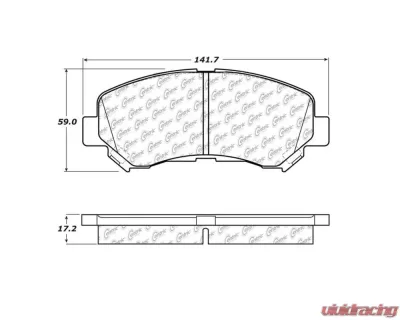 StopTech Brake Pads, Front, Ceramic, Black, Honda Civic 2006-2011, 308.1338 - 308.13380