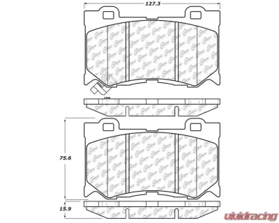 StopTech Brake Pads - Performance for Honda Civic 2006-2011, Red 308.1346 - 308.13460