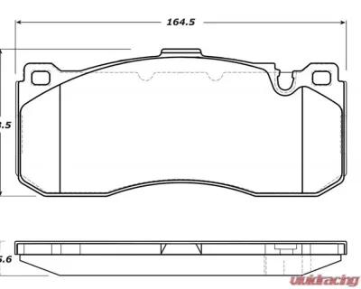 StopTech Brake Pads, Front, Ceramic, Black, Ford Mustang 2015-2021, 308.1371 - 308.13710
