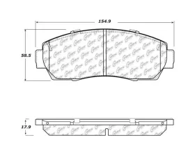 StopTech Brake Pads for Ford Mustang 2015-2023, Ceramic, Front, 308.1521