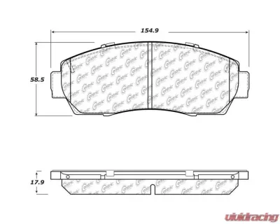 StopTech Brake Pads for Ford Mustang 2015-2023, Ceramic, Front, 308.1521 - 308.15210