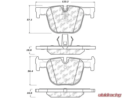 StopTech Brake Pads for Honda Civic 2006-2011, Ceramic, Front, 308.161 - 308.16100