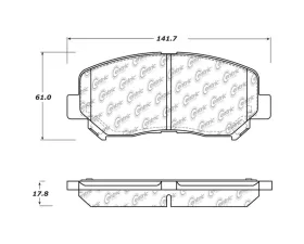 StopTech Brake Pads for Honda Civic 2006-2011, Ceramic, Front, 308.164