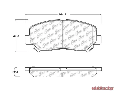 StopTech Brake Pads for Honda Civic 2006-2011, Ceramic, Front, 308.164 - 308.16400