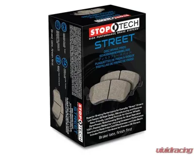 StopTech Brake Pad Set - Front, Red, for Ford Mustang 2015-2021, 308.1747 - 308.17470