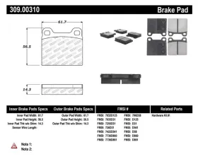 StopTech Brake Pads - Front, Ceramic, Black - Ford Mustang 2015-2023 309.0031