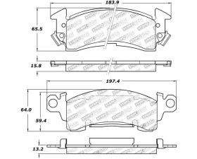 StopTech Performance Brake Pads for Ford Mustang 2015-2023, Red, 309.0052