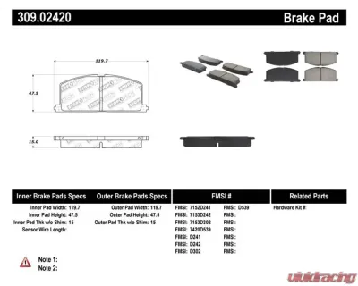StopTech Brake Rotor, Front, Silver, for Ford Mustang 2015-2021, 309.0242 - 309.02420