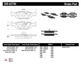 StopTech Brake Pads for Honda Civic 2006-2011, Ceramic, Front, 309.0279