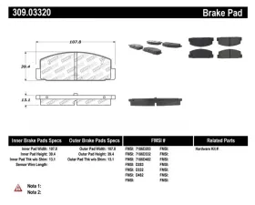 StopTech Sport Brake Pads w/ Shims and Hardware Mazda 6 | RX-7 1986-2005