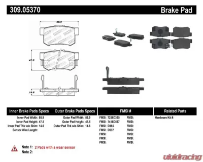 StopTech Brake Rotors, Front, Silver, Ford Mustang 2015-2023, 309.0537 - 309.05370