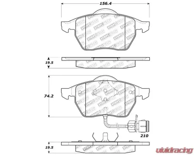 StopTech Performance Brake Pads for Ford Mustang 2015-2023, 309.0555 - 309.05550