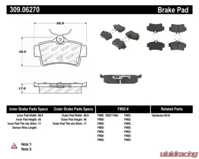 StopTech Performance Brake Rotor, Front, Black, Ford Mustang 2015-2023, 309.0627 - 309.06270
