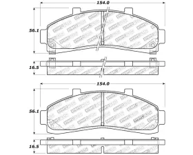 StopTech Brake Pads for Ford Mustang 2015-2023, Ceramic, Front 309.0652