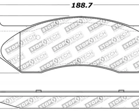 StopTech Performance Brake Pads for Ford Mustang 2015-2023, Red, 309.0702