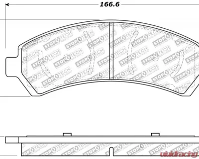 StopTech Brake Pads - Front, Performance, Red, Ford Mustang 2015-2023, 309.0726 - 309.07260