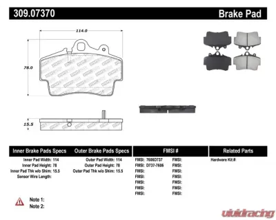 StopTech Brake Rotor Front, Black, for Ford Mustang 2015-2023, 309.0737 - 309.07370