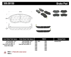 StopTech Brake Rotor Set, Front, Black, for Honda Civic 2006-2011, 309.0815