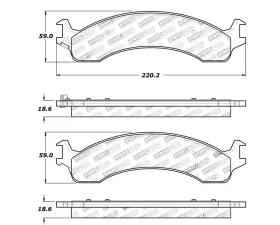 StopTech Brake Pads - Front, Ceramic, Black for Ford Mustang 2015-2021 309.0821