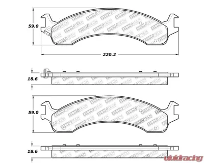 StopTech Brake Pads - Front, Ceramic, Black for Ford Mustang 2015-2021 309.0821 - 309.08210