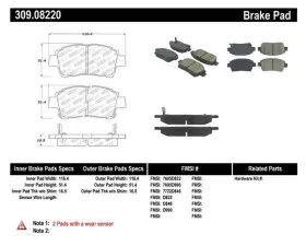 StopTech Performance Brake Pads for BMW 3 Series 2007-2013, Red, 309.0822
