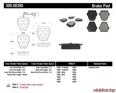 StopTech Brake Rotor, Front, Silver, 2006-2011 Honda Civic, 309.0839 - 309.08390