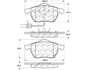 StopTech Brake Pads - Performance for Honda Civic 2006-2011, 309.084