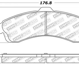 StopTech Brake Pads - Front, Red, Ford Mustang 2015-2023, 309.0882