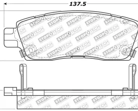 StopTech Brake Pads - Performance for Ford Mustang 2015-2020, Red 309.0883