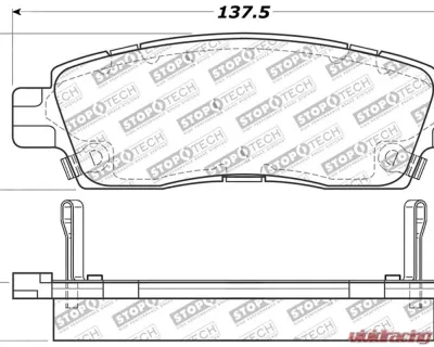 StopTech Brake Pads - Performance for Ford Mustang 2015-2020, Red 309.0883 - 309.08830