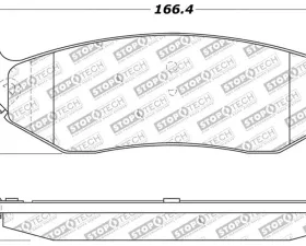 StopTech Brake Pads - Front, Red, for Ford Mustang 2015-2021, 309.0898
