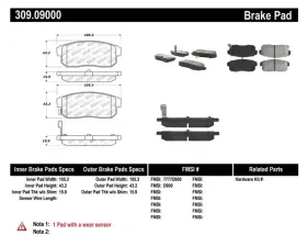 StopTech Brake Pads for Ford Mustang 2015-2021, Ceramic, Front, 309.09