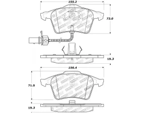 StopTech Brake Pads - Premium Performance, Front, Red, 2007-2018 Jeep Wrangler, 309.0915