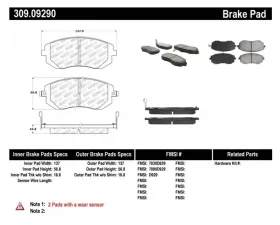 StopTech Brake Rotor Set - Front, Silver, for Ford Mustang 2015-2023, 309.0929