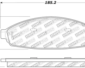 StopTech Brake Pads - Front, Ceramic, Red, for Honda Civic 2006-2011, 309.0931