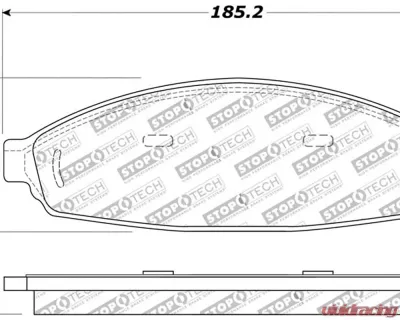 StopTech Brake Pads - Front, Ceramic, Red, for Honda Civic 2006-2011, 309.0931 - 309.09310