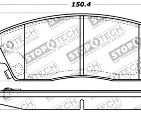 StopTech Brake Pads for Ford Mustang 2015-2021, Ceramic, Front, 309.1056