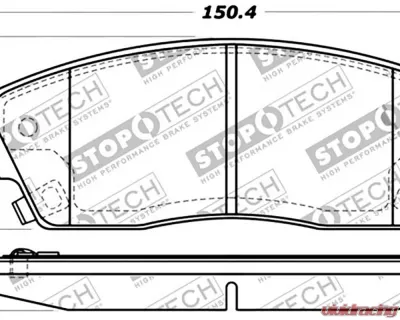 StopTech Brake Pads for Ford Mustang 2015-2021, Ceramic, Front, 309.1056 - 309.10560