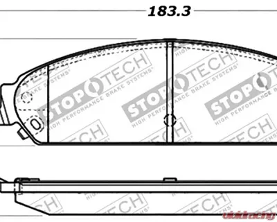 StopTech Performance Brake Pads for Ford Mustang 2015-2023, Red 309.1058 - 309.10580