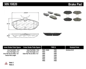 StopTech Brake Pads for Honda Civic 2006-2011, Ceramic, Front, 309.1082