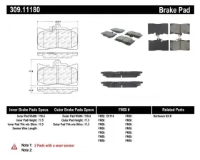 StopTech Brake Rotor Set - Front, Silver, for Ford Mustang 2015-2022, 309.1118