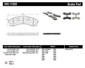 StopTech Performance Brake Pads for Ford Mustang 2015-2023, 309.1185