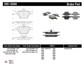 StopTech Brake Pads for Ford Mustang 2015-2023, Ceramic, Front, 309.126