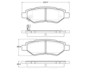 StopTech Brake Pads for Ford Mustang 2015-2023, Ceramic, Front, 309.1337