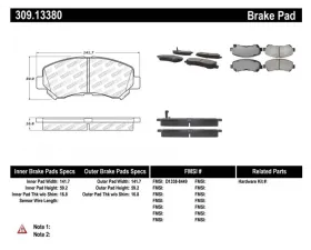 StopTech Brake Pads Front Set for Honda Civic 2006-2011, Ceramic 309.1338