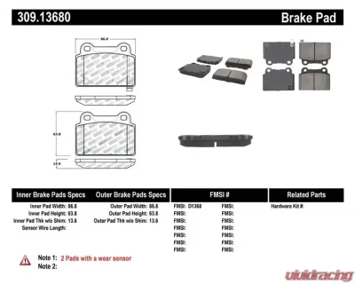 StopTech Brake Rotor Set - Front, Black, BMW 3 Series 2007-2013, 309.1368 - 309.13680