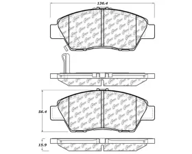 StopTech Performance Brake Pads for Ford Mustang 2015-2023, Red, 309.1394