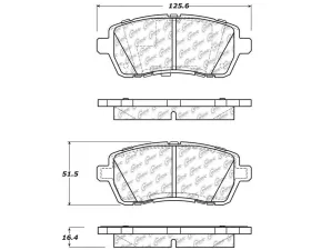 StopTech Brake Pads - Front, Ceramic, Black, Ford Mustang 2015-2020, 309.1454