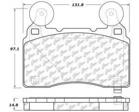 StopTech Brake Pads Front, Ceramic, Black for Ford Mustang 2015-2023 309.1474