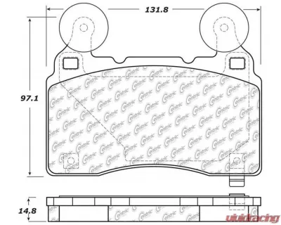 StopTech Brake Pads Front, Ceramic, Black for Ford Mustang 2015-2023 309.1474 - 309.14740